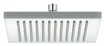 Brausedusche Duschbrause Duschkopf Regendusche eck 30 cm 300 mm Messing verchr. 