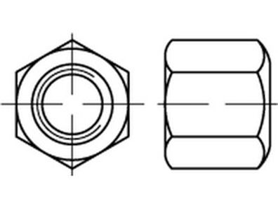 DIN 6330 10 Form B galvanisch verzinkt Sechskantmuttern m. einer Höhe von 1,5d