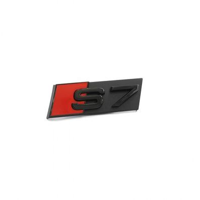 Original Audi S7 Schriftzug schwarz Tuning Kühlergrill Black Edition Emblem Clip