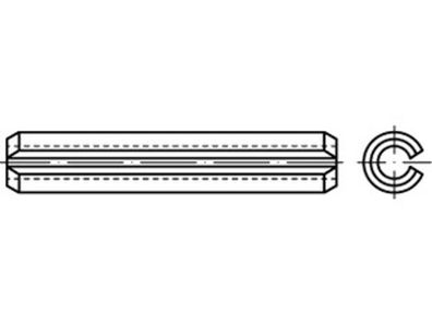 ISO 8752 Federstahl galvanisch verzinkt Spannstifte (-hülsen)