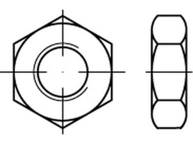 ISO 8675 05 Niedrige Sechskantmuttern mit Fasen und metrischem Feingewinde