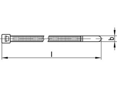 Artikel 82505 PA 6.6 HS T-HS schwarz (BK) Kabelbinder