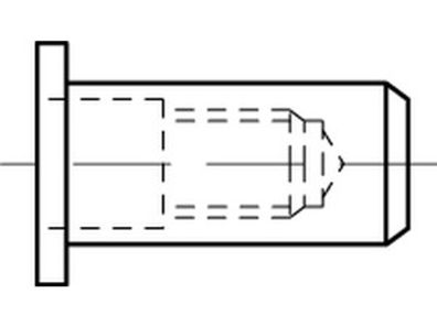 Artikel 88480 Stahl F galvanisch verzinkt Blindniet-Muttern