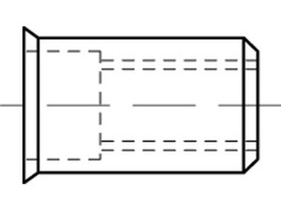 Artikel 88418 Stahl S klein galvanisch verzinkt Blindniet-Muttern