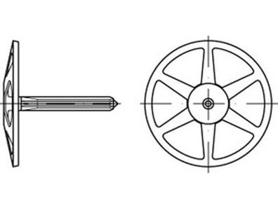 ART 88514 Kunststoff DHK Fischer Dämmstoffhalter DHK, Teller Ø 90