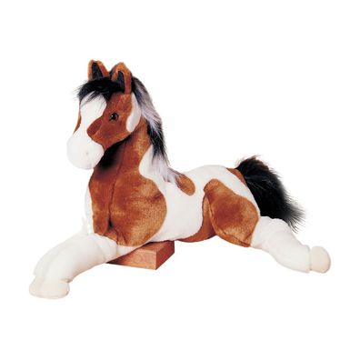 Pferd liegend, Paint Horse "Natches" Plüschtier Stofftier Plüsch-Kuscheltier 55cm