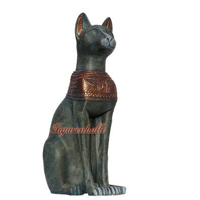 Ägyptische Katze Bastet Ägypten Figur Statue Skulptur Einrichtung Dekoratin Stein