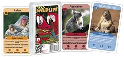 NSV 1138 Quartett Wildlife Kartenspiel Spielkarten Playing Cards NEU NEW