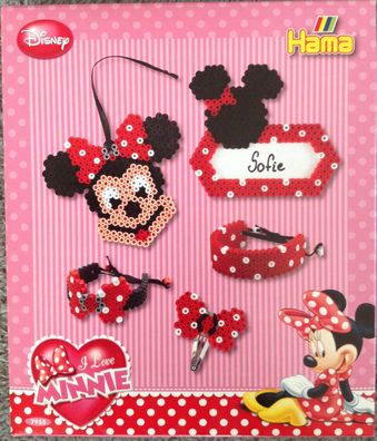 Hama GP 7955 Disney Minnie Maus - midi Bügelperlen Stiftplatte, Steckperlen Beads