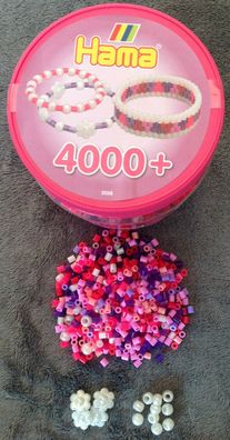 Pink Mix - 4000 Hama Bügelperlen in Dose Nr. 2058, Miss Hama Perlen Steckperlen Beads