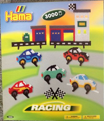 Hama Racing 3223 - Autorennen Car - midi Bügelperlen Stiftplatten Steckperlen Beads