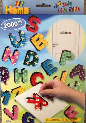 Hama GP Buchstaben 3424 - ABC - midi Bügelperlen Stiftplatte Steckperlen Beads