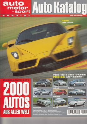 Auto Katalog Nr. 46 / 2002, 2000 Autos aus aller Welt