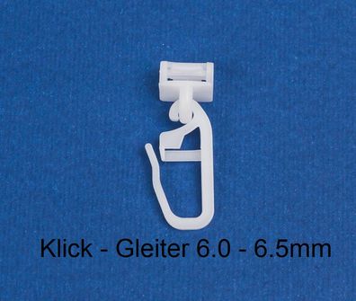 rewagi Klick Fix Gardinengleiter- 6,0 - 6,5mm - 20,40,60,80,100,200,500,1000 Stück