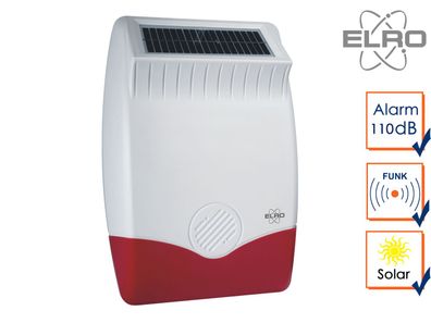 Solar außen Sirene für ELRO Pro Alarmanlage AP5500 - Alarmgeber Hausüberwachung