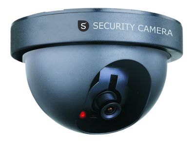 Domekamera Attrappe Dummy-Kamera, mit Blink-LED, batteriebetrieben
