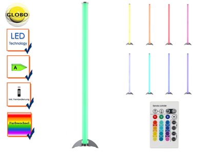 LED Stehleuchte ROCKY mit Fernbedienung, Farbwechsel, Partylicht, dimmbar