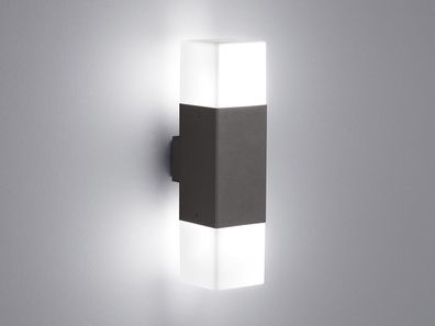 LED Außenwandleuchte HUDSON Up & Down Light in Anthrazit - Außenbeleuchtung Haus