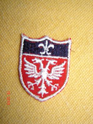 Patch Badge Aufnäher gestickt rot marine bestickt Wappen Doppeladler Bourbonlilie Z