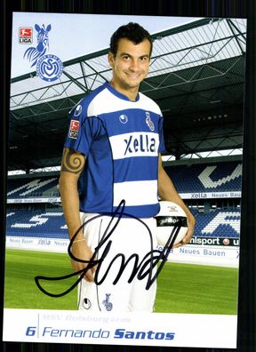 Fernando Santos Autogrammkarte MSV Duisburg 2007-08 Original Signiert + A 215748