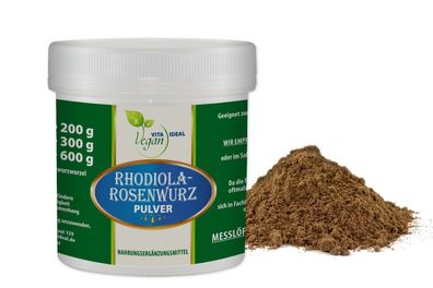 Vitaideal Vegan® Rosenwurz Pulver Rhodiola 50-900g Pulver inkl. Messlöffel