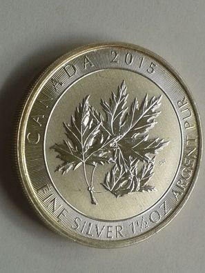 Original 8$ 2015 Kanada Maple leaf Superleaf 1,5 Unzen 999er Silber 8 Dollars 2015