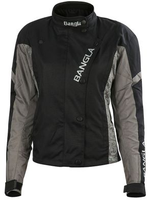 Damen Motorrad Jacke mit Muster Motorradjacke Tourenjacke Schwarz Grau S M L XL