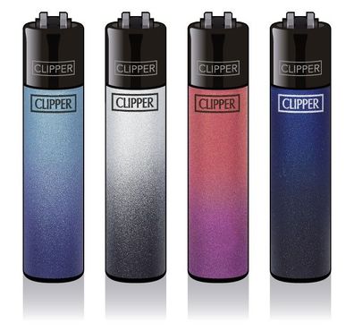 Clipper Classic Original Feuerzeug Serie ´METALLIC Gradient´ 4 Stück Feuerzeuge 4X