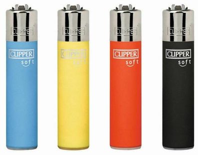 Clipper Classic Original Feuerzeug Serie ´SOFT TOUCH 3´ 4 Stück Feuerzeuge 4X