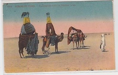 62111 Ak Afrika Dromedare Karawane Wüste um 1910