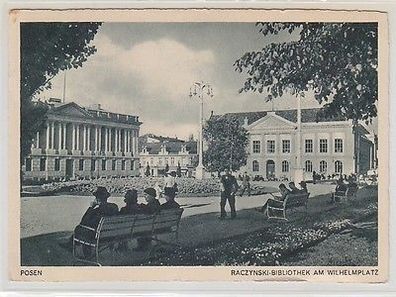 03308 Ak Posen Rczynski Bibliothek am Wilhelmplatz 1943