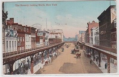 61756 Ak New York the Bowery looking North 1910