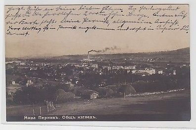 61857 Foto Ak Pernik Bulgarien Mine und Totalansicht 1926