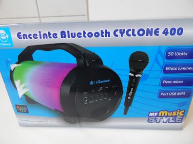 iDance tragbare Party Box Cyclone 400 Bluetooth 50 Watt, UKW, MP3, USB