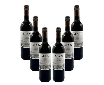 MAN Rotwein - 6er Set - 6x 0,75L (14% Vol) - Jan Fiskaal Merlot - Südafrika- [E