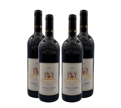 Sella und Mosca Rotwein - 4er Set - 4x 0,75L (13,5% Vol) - Tanca Farra Alghero