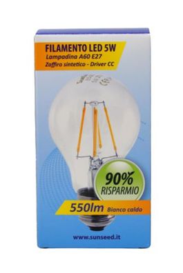 4x Glühfaden LED classic Lampe E27 5W ersetzt 60W Warmweiß 2700K [EK: A + +]