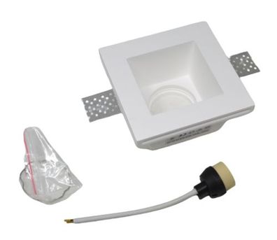 Gips Einbaustrahler hochwertig Keramikputz für GU10 LED-Strahler + Lampenhalter