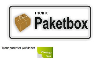 meine Paketbox Aufkleber Transparent Pakete Box Kennzeichnung Sticker (R34/12)
