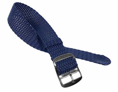 Minott Ersatzband Uhrenarmband Perlon / Textil Durchzugsband Blau 23271S