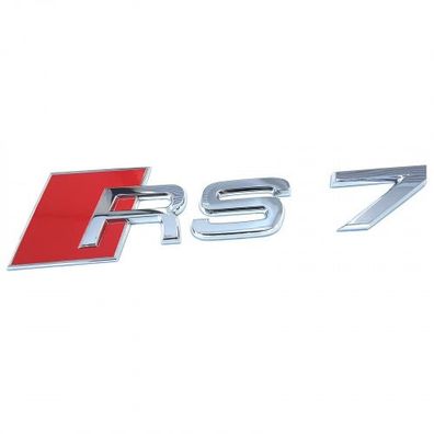Original Audi Schriftzug RS7 Emblem Logo Aufkleber rot chrom 4G88537402ZZ