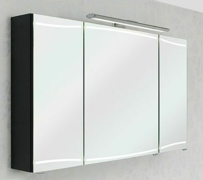 Pelipal Badmöbel Spiegelschrank 120 cm CASSCA 08 Anthrazit Comfort N LED im Glas