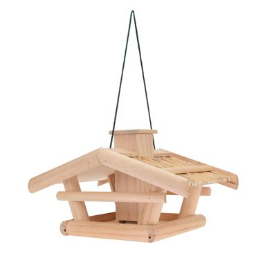 Vogelhaus zum hängen - ca. 42,5x30x25,5 cm - Vogel Futterstation aus Holz