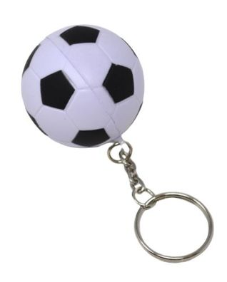 5 Stück Anti-Stress-Stressball-Fußball mit Schlüsselbund, Schlüsselanhänger