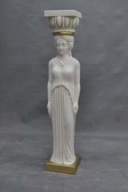 Frau Sockel Deko Hand bemalt Säule Statue