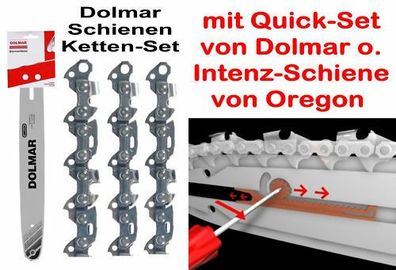 Dolmar ES PS Set Schwert Oregon QuickSet 40cm 3/8 3Ketten 56 Trgl 1,3 Kettensäge