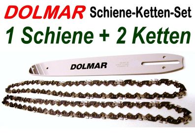 Dolmar ES PS Set Schwert 35cm + 2 Ketten 3/8"Ho 52Trgl 1,1mm Nutbreite Kettensäge