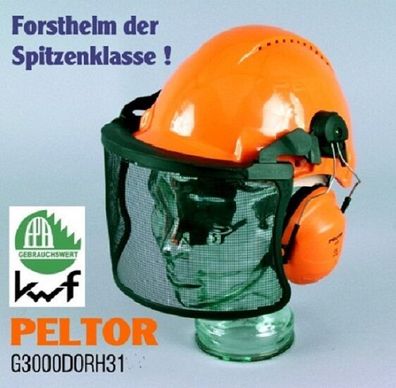 Forst Sicherheitshelm Forsthelm Rocwood Helm Kinnriemen Gehörschutz Gr 52 > 62 
