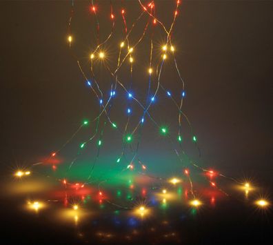 LED Draht Lichterkette multicolor - bunt / 300 LED - Leuchtdraht Weihnachts Deko