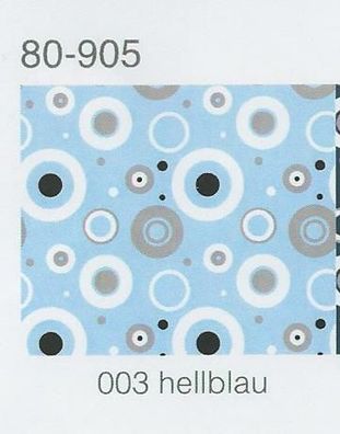 110 x 150 cm: Baumwolljersey, Kreise, bleu, 150 cm breit